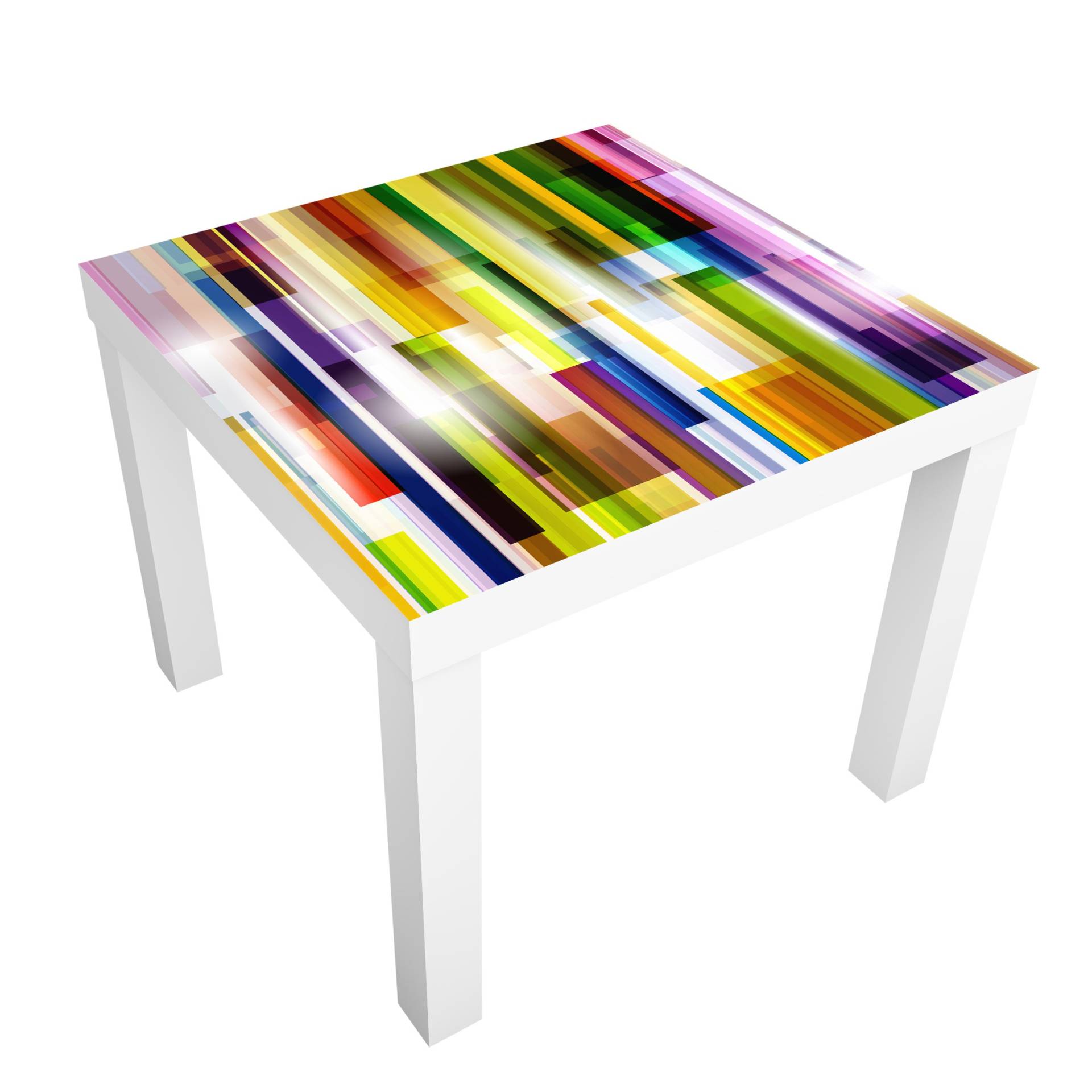 Möbelfolie für IKEA Lack Rainbow Cubes von Klebefieber