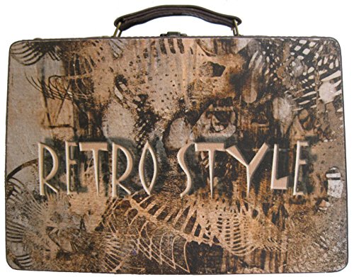 Kleiber Retro Style braun groß Aufbewahrungs Koffer, Box, Holz, 34 x 13,5 x 23 cm von Kleiber