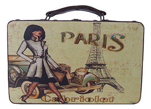 Kleiber Paris klein Aufbewahrungs Koffer, Box, Holz, braun, 30 x 11,5 x 18 cm von Kleiber