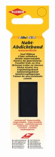 Kleiber Naht Abdichtband Nahtband selbstklebend ideal zur Zelt Reparatur Wasserfest 2cm x 3m, Farbe:27 schwarz von Kleiber