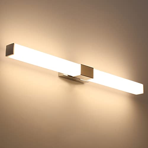 Klighten LED Spiegelleuchte Bad 80cm, 16W Spiegellampe IP44 Wandleuchte Bad, Badezimmer Badlampe für Spiegel Badspiegel Lampe, 1360 Lumen, Warmweiß 3000K von Klighten