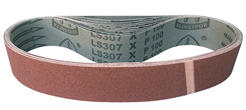 Klingspor LS 307 X Schleifband | 50 x 800 mm | 10 Stück | Körnung: 100 von KLINGSPOR