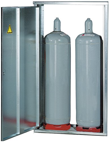 Flaschen-Schrank für 2 x 33kg Gasflasche ohne Rückwand, 840 x 1500 x 400 mm von GOK