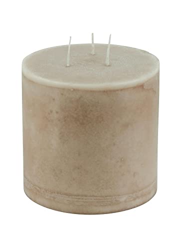 Hochwertige Mehrdochtkerze/Dreidochtkerze – Gefahrloses & Gleichmäßiges Abbrennen - Stumpenkerze (Sahara, Ø 15 cm/Höhe 15 cm) von Klocke Kerzen