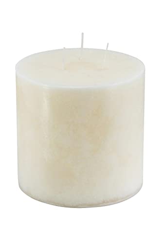 Hochwertige Mehrdochtkerze/Dreidochtkerze – Gefahrloses & Gleichmäßiges Abbrennen - Stumpenkerze (Wollweiß, Ø 15 cm/Höhe 15 cm) von Klocke Kerzen