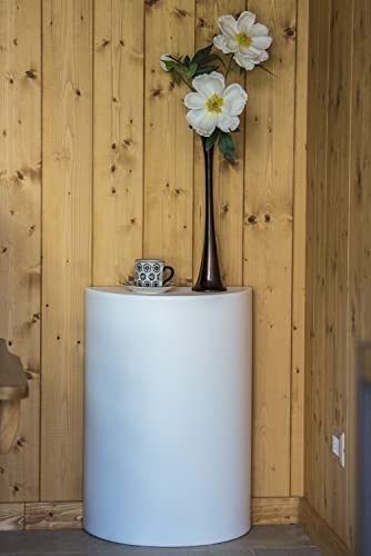 Halbmondsäule Sweet Table Dekoration 22 x 45 cm Höhe 45 cm Farbe neutralweiß Made in Italy von Kloris