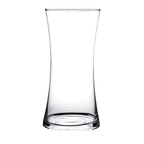 KnikGlass Glasvase, Blumenvase Glas, Vase Glas Deko Blumenvase, Transparent Vase (Transparent C, Höhe 20cm Durchmesser 10cm) von KnikGlass