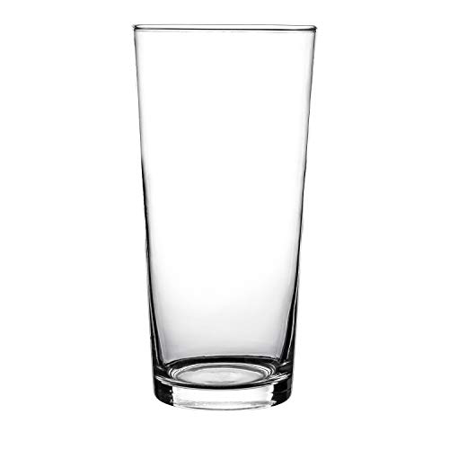 KnikGlass Glasvase, Blumenvase Glas, Vase Glas Deko Blumenvase, Transparent Vase (Transparent D, Höhe 20cm Durchmesser 10cm) von KnikGlass