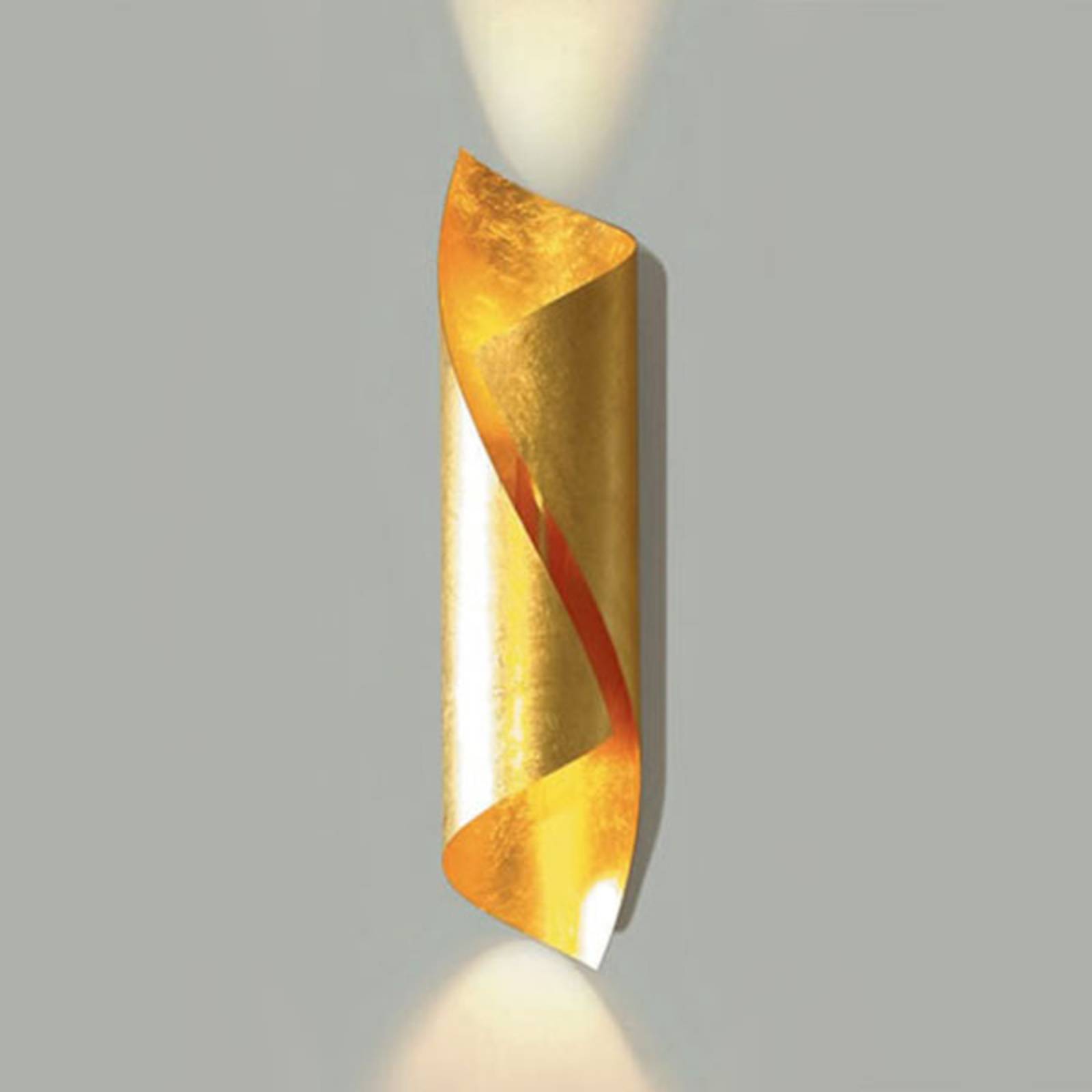 Knikerboker Hué LED-Wandlampe Höhe 54 cm Blattgold von Knikerboker