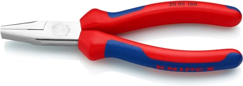 Knipex Flachzange verchromt, mit Mehrkomponenten-Hüllen 160 mm 20 05 160 von Knipex