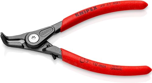 Knipex Präzisions-Sicherungsringzange für Außenringe auf Wellen grau atramentiert, mit rutschhemmendem Kunststoff überzogen 130 mm 49 41 A01 von Knipex