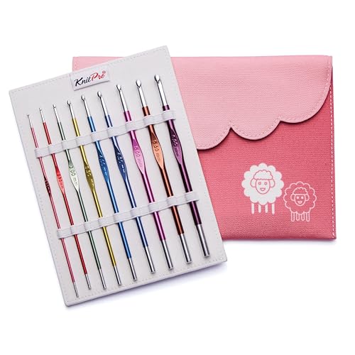 KnitPro Zing Häkelnadel-Set, einseitig, 2,00, 2,50, 3,00, 3,50, 4,00, 4,50, 5,00, 5,50 und 6,00 mm von KnitPro