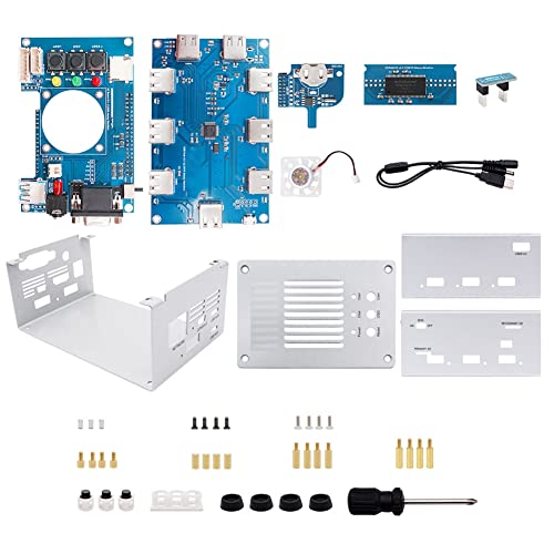 Knnuey Für Mister FPGA 32 MB Motherboard + USB-Hub V2.1 mit DIY-Metallgehäuse-Kit für Terasic DE10-Nano Mister FPGA (Silber) von Knnuey