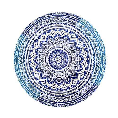 Knowooh Indien Strandtuch Rund Mandala Hippie Strandtuch Runder Druck Hippie Tapisserie Strand Picknick Wurf Yogamatten Tuch Decke, 150 * 150CM(C) von Knowooh