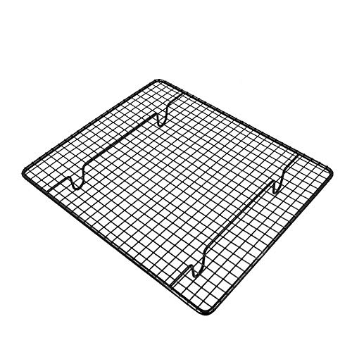 Knowooh Kitchen Craft Auskühlgitter Metallic Grillrost Erstklassiges Non-Stick Cookie Backbleche für das Backen von Keksen und Kuchen Räuchern Grillen Auskühlen, 26x23cm von Knowooh