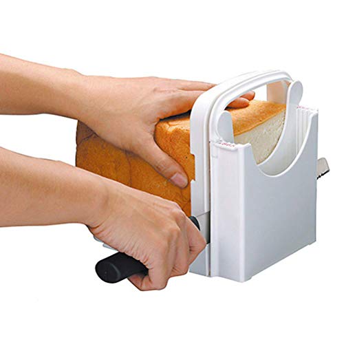 Knowooh Verstellbare Brotschneideführung Klappbar Slicer Brotschneider Geeignet für Hausgemachte oder Gekaufte Brot Kuchen Brotlaibe Laib Sandwich von Knowooh