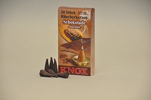 Knox Räucherkerzen/Räucherkegel - Schokolade - 24 Stück/Pkg. (2, Schokolade) von KNOX