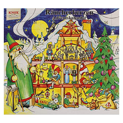 Knox Räucherkerzen Adventskalender mit 24 verschiedenen Düften - Weihnachtshaus - 2020 - Made in Germany von KNOX