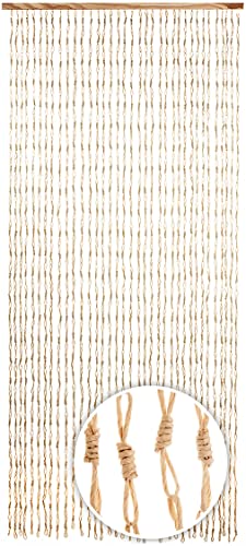 Kobolo Türvorhang Papiervorhang Circles beige - Balkon/Terrassentür - 90x200 cm von Kobolo