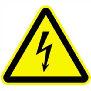 Aufkleber Warnung vor gefährlicher elektrischer Spannung gemäß ASR A1.3/ DIN ISO 7010 Folie 10cm (Hochspannung) praxisbewährt, wetterfest von König Werbeanlagen