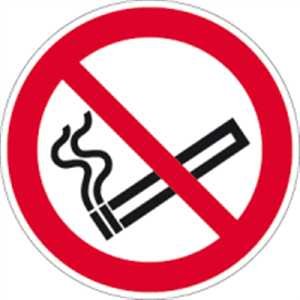 Schild Rauchen verboten 31,5cm Ø PVC ISO 7010, P002 von König Werbeanlagen