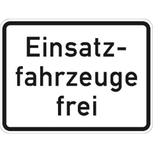 Verkehrszeichen VZ1026-33, Einsatzfahrzeuge frei, Alu, RA1, 31,5x42cm Verkehrsschild von König Werbeanlagen