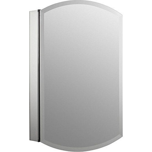 Kohler Bogenschütze, Badezimmer-Medizinschrank mit Spiegel, verspiegelte Einzeltür, abgeschrägte Kanten, Eloxiertes Aluminium von Kohler