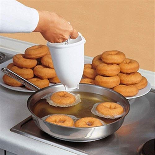 Donut Maker - Donut Backform - Teigspender Edelstahl Pfannkuchen Teigspender für Donuts - für köstliche Mini Doughnuts - selbstgemachtes Dessert-DIY Werkzeug Küchengebäck von Koly-Hundebett