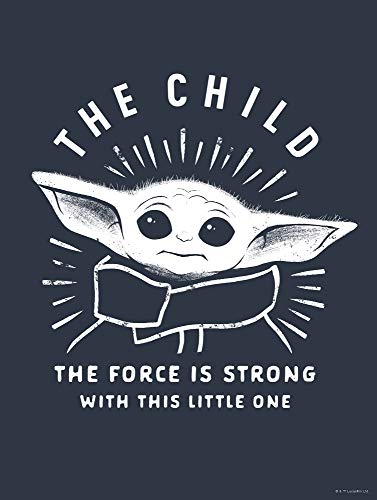 Komar 50 x 70 cm Star Wars Mandalorian The Child Iconic | Baby Yoda, Dekoration, Wandbild, Poster, Kunstdruck | Größe Rahmen | WB-SW-008-50x70, Blau, Weiß von Komar