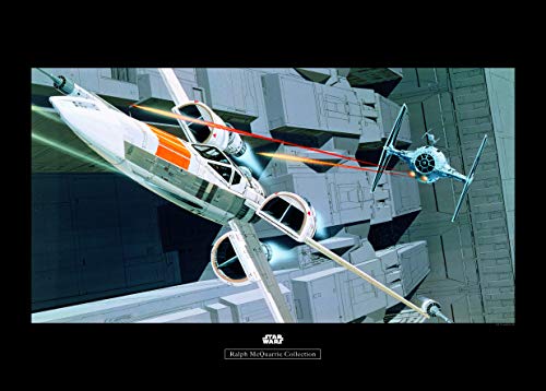 Komar Wandbild | Star Wars Classic RMQ X-Wing vs TIE-Fighter | Kinderzimmer, Jugendzimmer, Dekoration, Kunstdruck | ohne Rahmen | WB164-70x50 | Größe: 70 x 50 cm (Breite x Höhe) von Komar