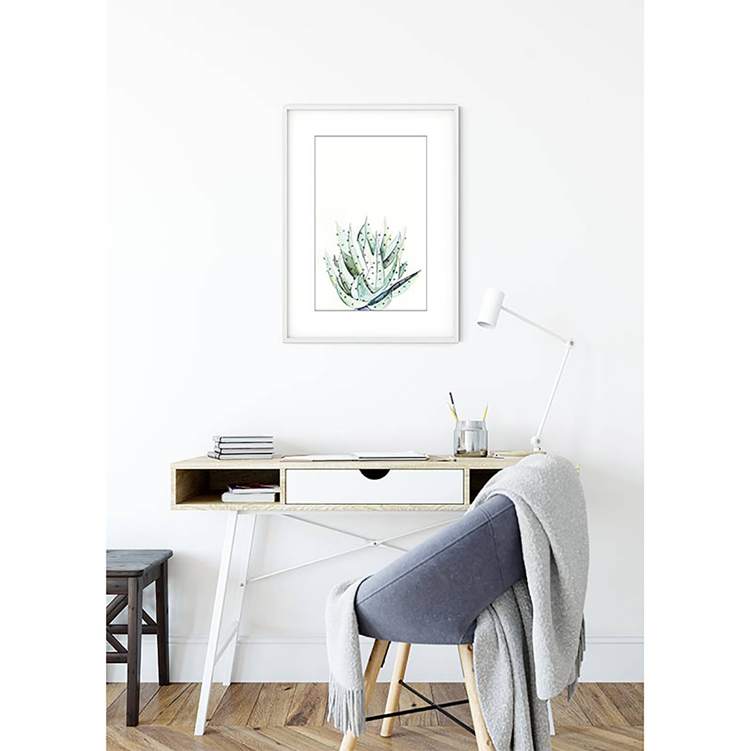 Wandbild Aloe Watercolor von Komar