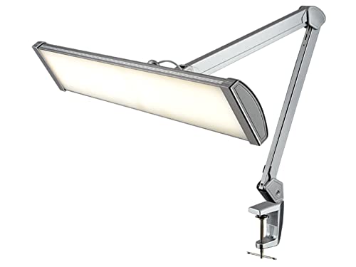 Komerci KML-9507-CCT-SI Arbeitsleuchte 40W silber 540 LEDs Werkstattlampe Schreibtischlampe Dimmer, Lichttemperatur einstellbar von Komerci