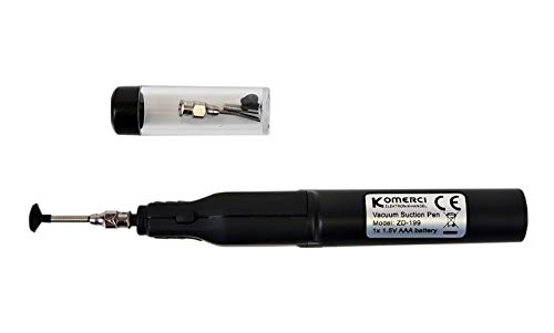 Komerci ZD-199 Vakuum-Stift als Montagehelfer, Platzierhilfe, Saugstift, Montagewerkzeug Schwarz von Komerci