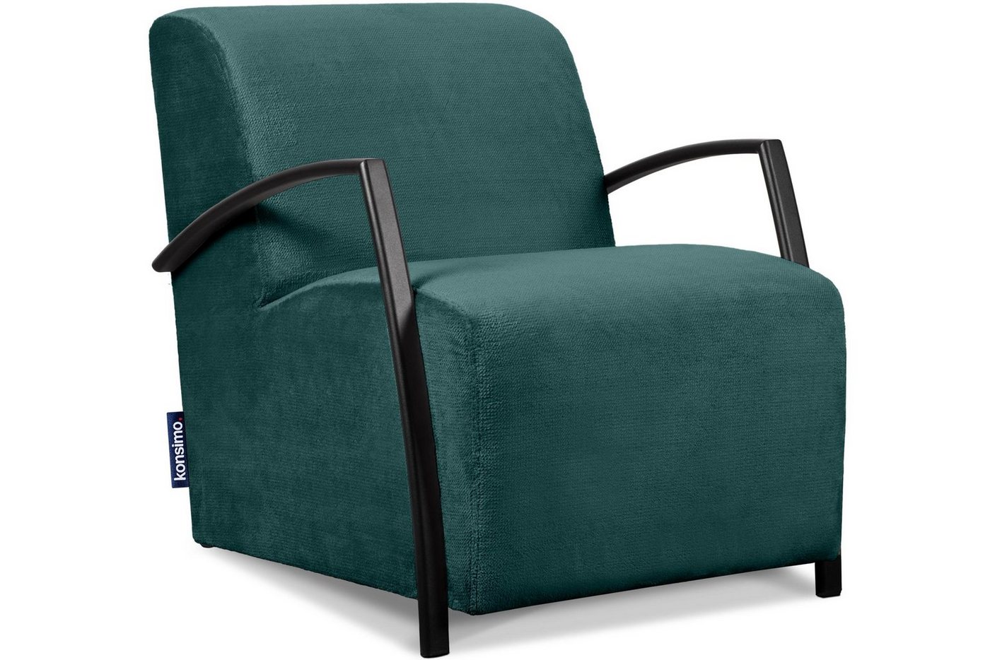 Konsimo Cocktailsessel CARO Sessel, mit gewellter Feder im Sitz, ergonomische Form für bequemes Sitzen von Konsimo