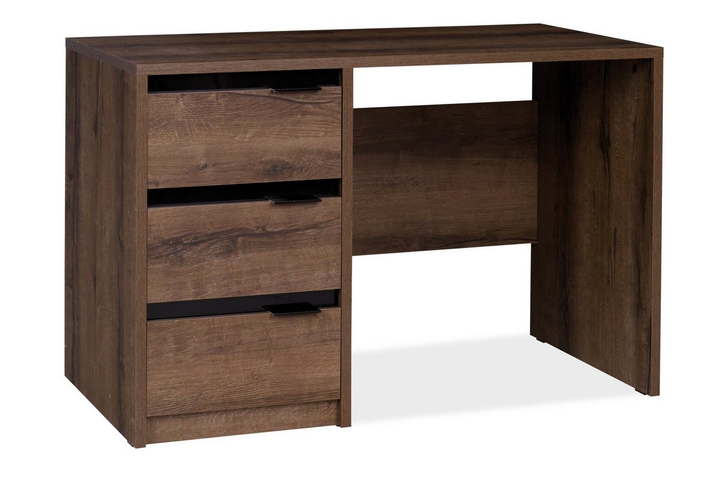 Konsimo Schreibtisch MERO Schreibtisch, mit Schubladen, Holztextur, zeitloses Design von Konsimo