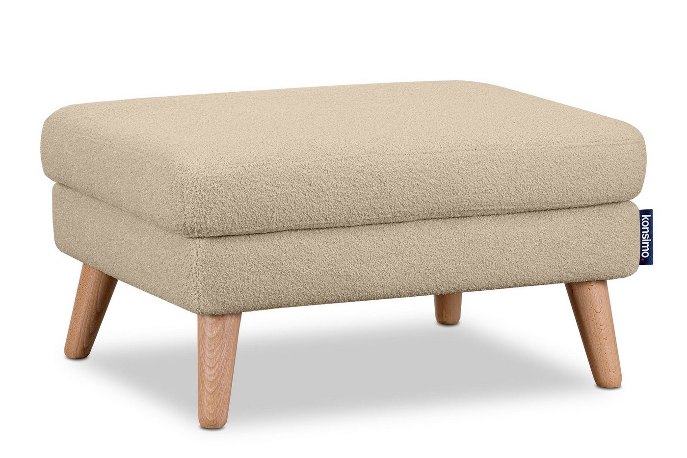 Konsimo Sitzhocker TAGIO (Sitzhoker), Scandi-Stil, Made in Europe, Gestell aus Massivholz von Konsimo