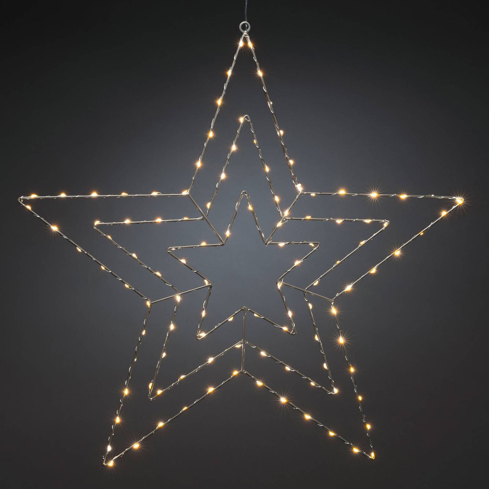 LED-Dekoleuchte Silberstern 66x64 cm von Konstsmide Christmas
