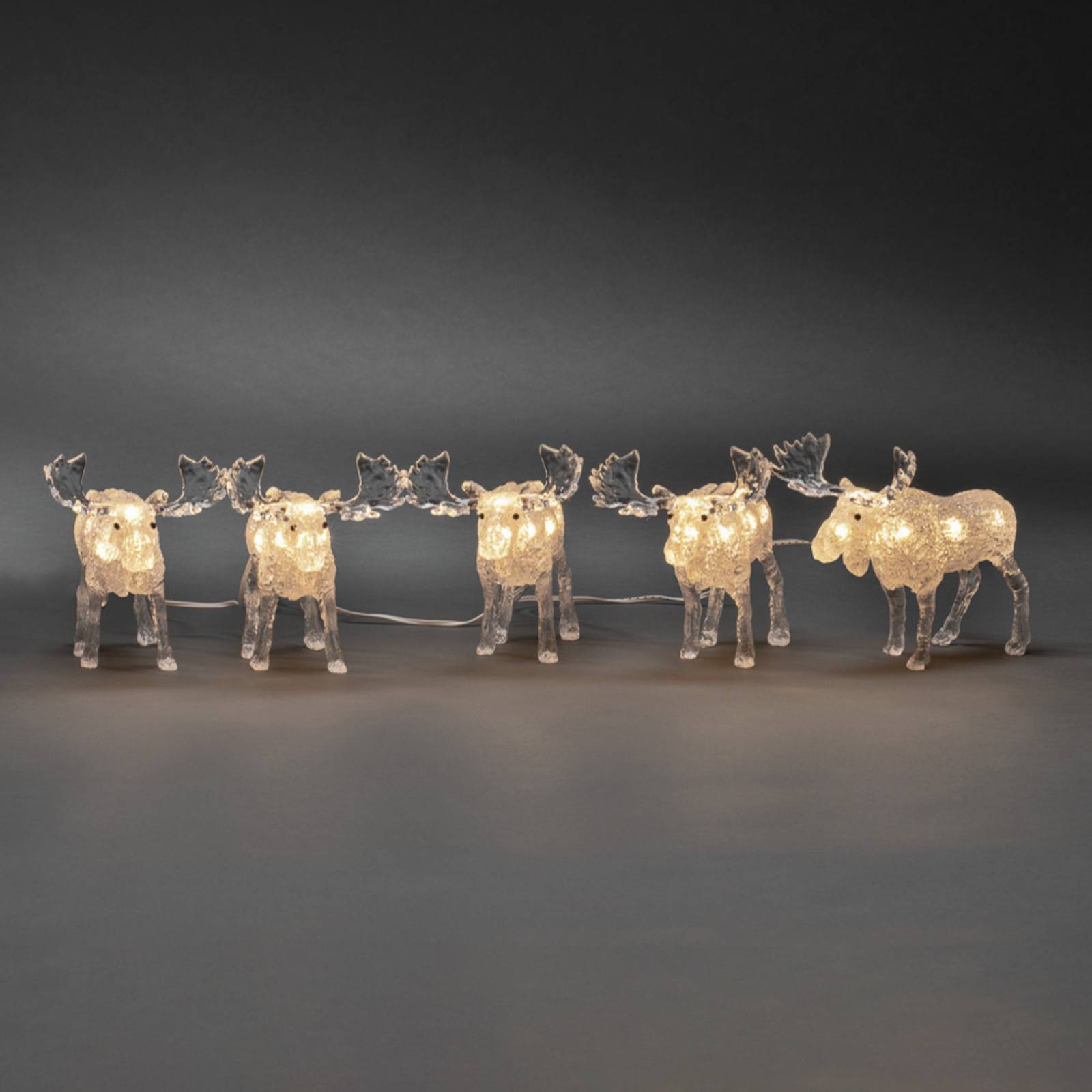 LED-Dekoleuchte fünf Elche für den Außenbereich von Konstsmide Christmas