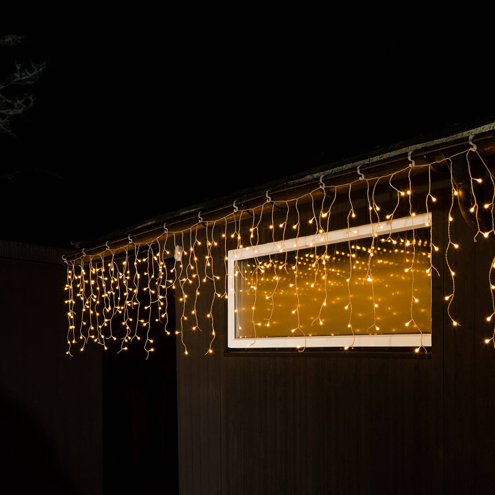 LED-Lichtervorhang Eisregen warmweiß transp. 5m von Konstsmide Christmas