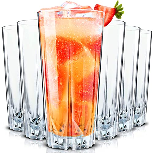 Konzept 11 - Cocktailgläser Set 6er 330ml, Trinkgläser Spülmaschinenfest, Geriffelte Gläser für Cocktails, Wasser, Saft, Mojito, Longdrinkgläser von Konzept 11