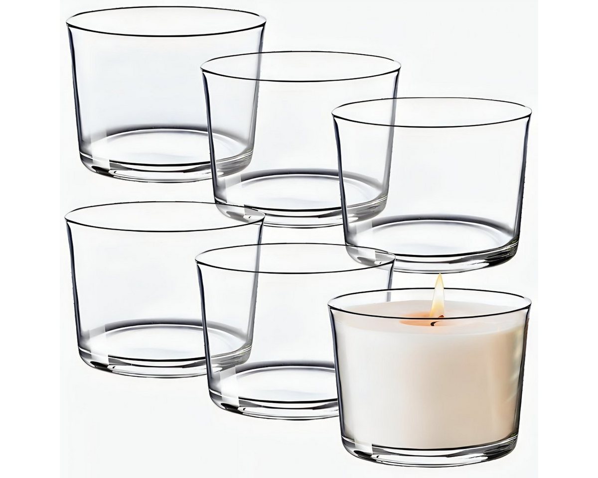 Konzept 11 Tischkerzenhalter Kerzengläser 150ml Klar 82x58mm Kerzengießformen (Set, 6 St) von Konzept 11