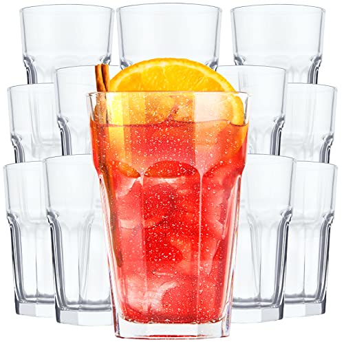 Konzept 11 - Wassergläser Set 320ml Transparent - Trinkgläser, Saftgläser, Cocktailgläser, Latte Macchiato Gläser - 12er Set Gläser für Wasser, Saft und Cocktails von Konzept 11