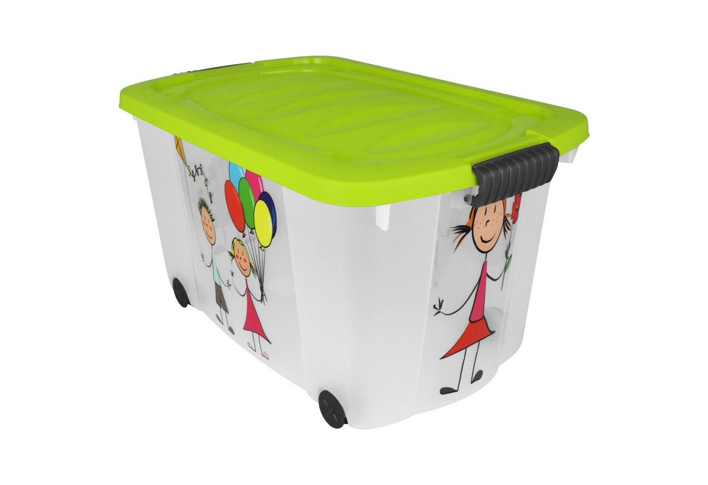 Koopman Aufbewahrungsbox Multibox Rollen Kunststoff Farbwahl Aufbewahrungskiste Spielzeugkiste, Aufbewahrungs-Box Lagerbox Aufbewahrung Box Kiste Staubox von Koopman