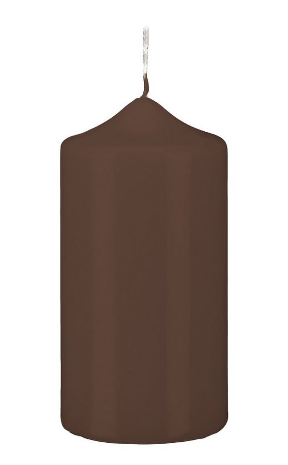 Kopschitz Kerzen Stumpenkerze Spitzkopf Stumpen Kerzen Mocca 20 x Ø 10 cm, 6 von Kopschitz Kerzen