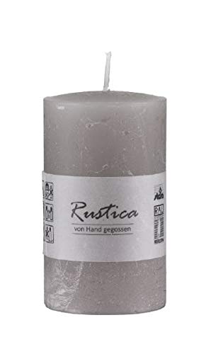 Kopschitz Rustikale durchgefärbte Kerze Taupe, 150 x 70 mm, Stumpenkerze, rußarm, tropffrei, RAL Kerzengüte Qualität von Kopschitz