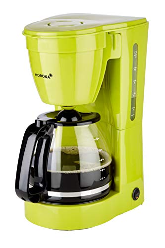 Korona 10118 Kaffeemaschine in Grün | Filter-Kaffeeautomat | Mit Glaskanne | Für 12 Tassen Kaffee | Warmhalteplatte | Schwenkfilter | 800 Watt von Korona