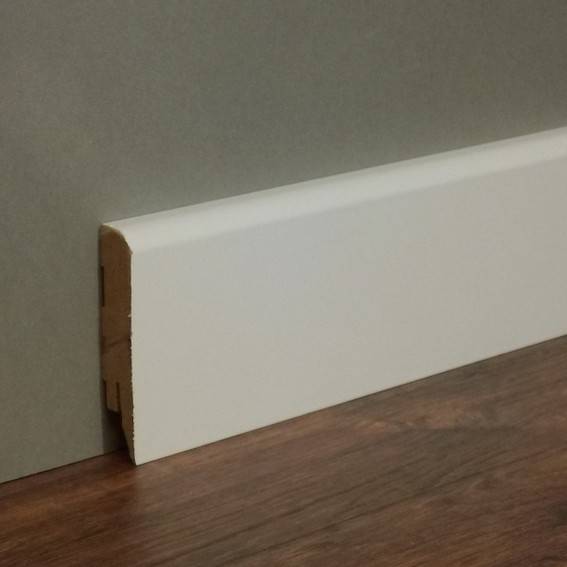 Sockelleiste / Fußleiste / Bodenleiste Alba-2 (72041) | 16 x 78 x 2500 mm | Weiß von Kosche