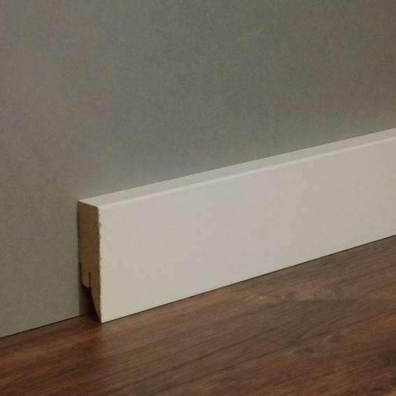 Sockelleiste / Fußleiste / Bodenleiste Domaso-2 (70975) | 16 x 58 x 2500 mm | Weiß von Kosche