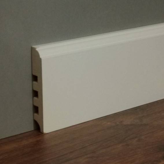 Sockelleiste / Fußleiste / Bodenleiste Leno-1 (68273) | 19 x 100 x 2500 mm | Weiß von Kosche