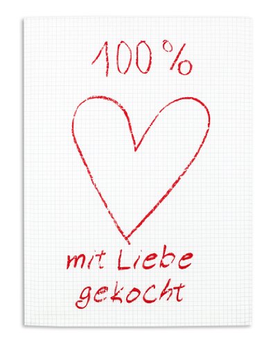 KRACHT, Halbleinen Geschirrtuch, 100% mit Liebe gekocht, ca. 50/70 cm von Kracht seit 1810